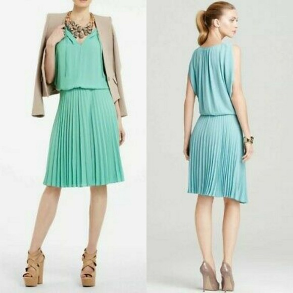 BCBGMaxAzria Dresses & Skirts - BCBG Pleated Light Aqua “Lona” Dress